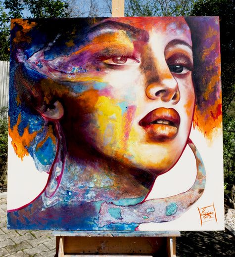 Onirico I by Paola Ruggiero |  Side View of Artwork 