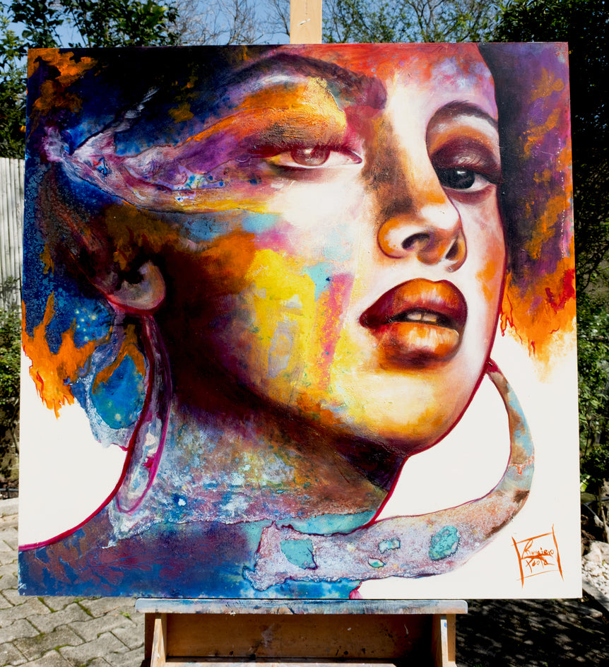 Onirico I by Paola Ruggiero |  Side View of Artwork 