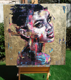 Original art for sale at UGallery.com | Oro, Serie I by Paola Ruggiero | $5,400 | acrylic painting | 39' h x 39' w | thumbnail 2