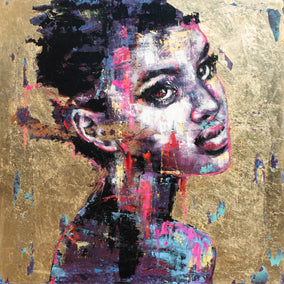 acrylic painting by Paola Ruggiero titled Oro, Serie I
