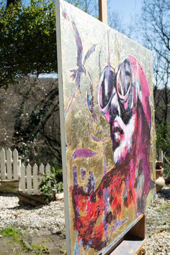 Piume di Sole by Paola Ruggiero |  Side View of Artwork 