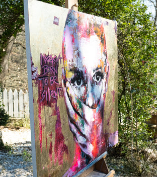 Silence by Paola Ruggiero |  Side View of Artwork 