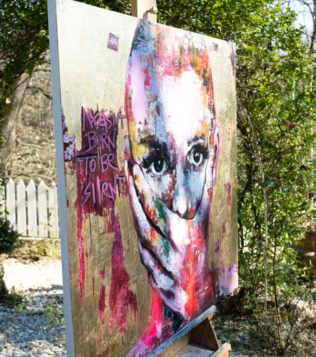 Silence by Paola Ruggiero |  Side View of Artwork 