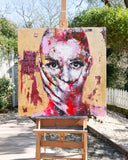 Original art for sale at UGallery.com | Silence by Paola Ruggiero | $5,400 | acrylic painting | 39' h x 39' w | thumbnail 3