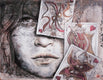 Original art for sale at UGallery.com | Triade di Cuori by Paola Ruggiero | $7,150 | acrylic painting | 47' h x 59' w | thumbnail 1