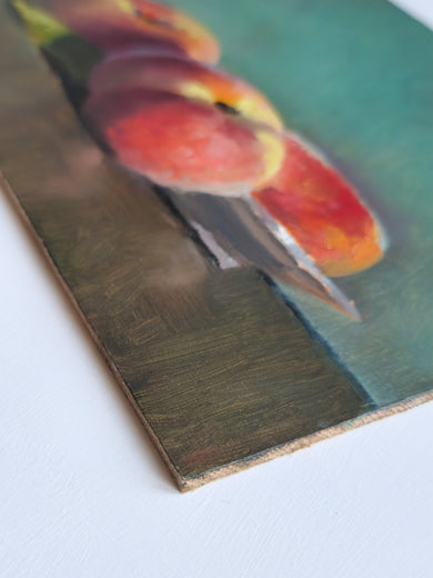 3 Pêches by Pascal Giroud |  Side View of Artwork 