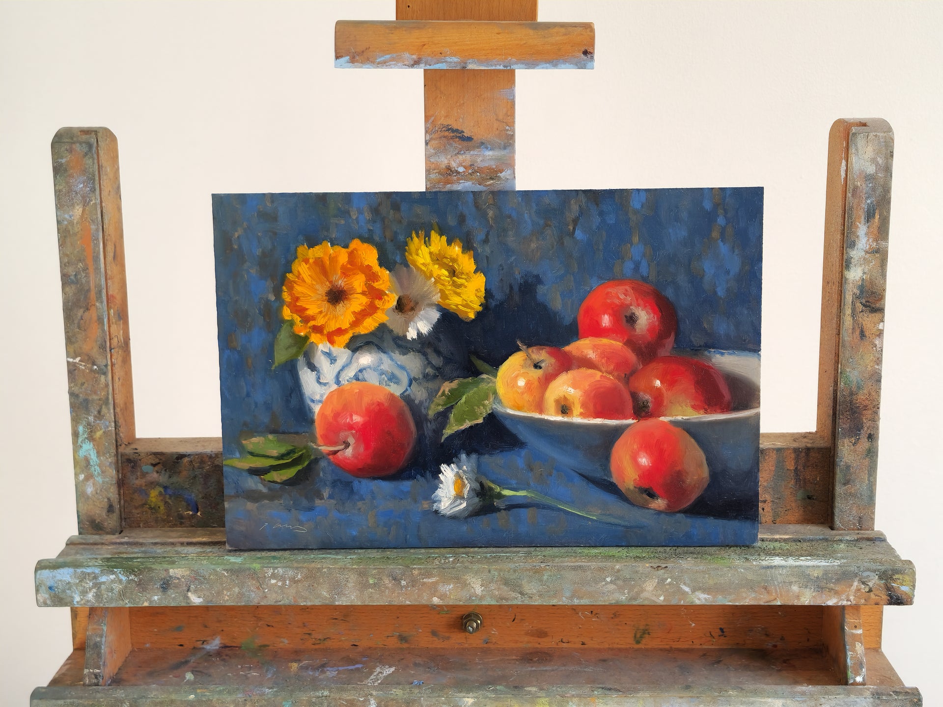 Pommes et Fleurs by Pascal Giroud - oil painting | UGallery
