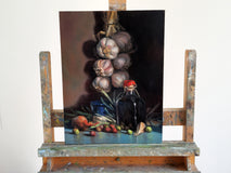 Original art for sale at UGallery.com | Tresse D’Ail by Pascal Giroud | $625 | oil painting | 15.7' h x 11.8' w | thumbnail 3