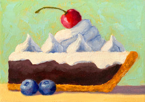 Original art for sale at UGallery.com | Chocolate Cream Pie by Pat Doherty | $225 | oil painting | 5' h x 7' w