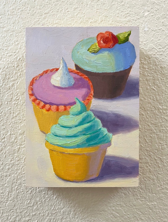 Cupcake Trio by Pat Doherty |  Context View of Artwork 