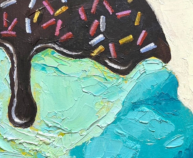 Ice Cream Cone by Pat Doherty |   Closeup View of Artwork 
