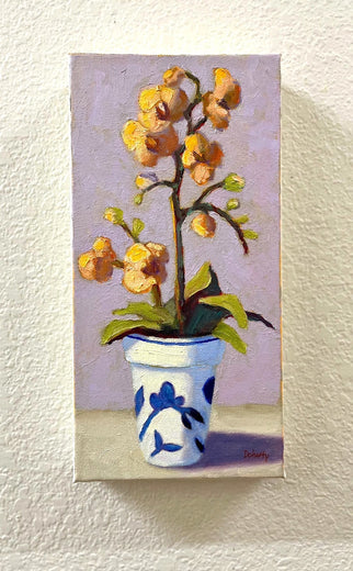 Peach Orchid by Pat Doherty |  Context View of Artwork 