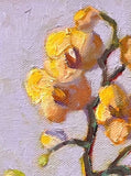 Original art for sale at UGallery.com | Peach Orchid by Pat Doherty | $400 | oil painting | 12' h x 6' w | thumbnail 4