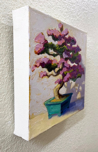 Pink Bonsai by Pat Doherty |  Side View of Artwork 