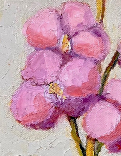 Pink Orchid by Pat Doherty |   Closeup View of Artwork 