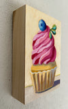 Original art for sale at UGallery.com | Raspberry Swirl by Pat Doherty | $225 | oil painting | 7' h x 5' w | thumbnail 2