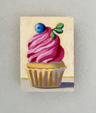 Original art for sale at UGallery.com | Raspberry Swirl by Pat Doherty | $225 | oil painting | 7' h x 5' w | thumbnail 3