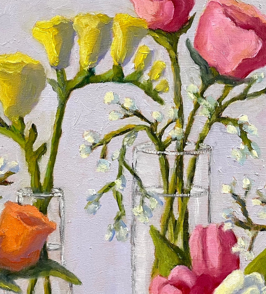 Spring Blossoms by Pat Doherty |  Closeup View of Artwork 