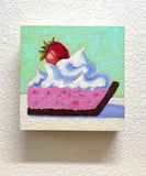Original art for sale at UGallery.com | Strawberry Mousse Pie by Pat Doherty | $225 | oil painting | 6' h x 6' w | thumbnail 3