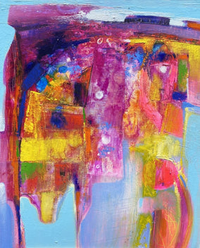 Original art for sale at UGallery.com | Watching Puddles in the Rain Series #3 by Patrick O'Boyle | $825 | acrylic painting | 30' h x 24' w