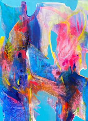 Original art for sale at UGallery.com | Watching Puddles in the Rain by Patrick O'Boyle | $1,475 | acrylic painting | 40' h x 30' w