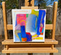 Original art for sale at UGallery.com | Aerial Landscape with Bright Blue by Patrick O'Boyle | $250 | mixed media artwork | 10' h x 10' w | thumbnail 3