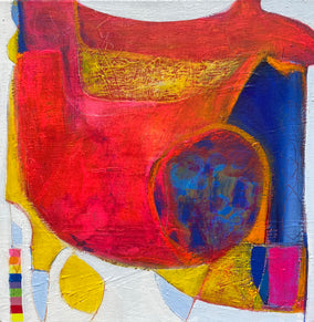 Original art for sale at UGallery.com | Ariel Landscape Island by Patrick O'Boyle | $700 | mixed media artwork | 20' h x 20' w