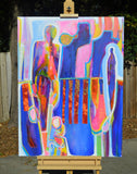 Original art for sale at UGallery.com | The Traveler by Patrick O'Boyle | $1,475 | mixed media artwork | 40' h x 30' w | thumbnail 3