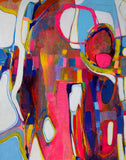 Original art for sale at UGallery.com | Map of the City by Patrick O'Boyle | $825 | mixed media artwork | 30' h x 24' w | thumbnail 1