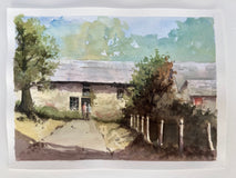 Original art for sale at UGallery.com | Country Stroll by Patty Phan | $425 | watercolor painting | 9' h x 12' w | thumbnail 3