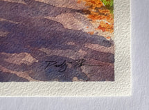 Original art for sale at UGallery.com | Fall Running by Patty Phan | $425 | watercolor painting | 12' h x 9' w | thumbnail 2