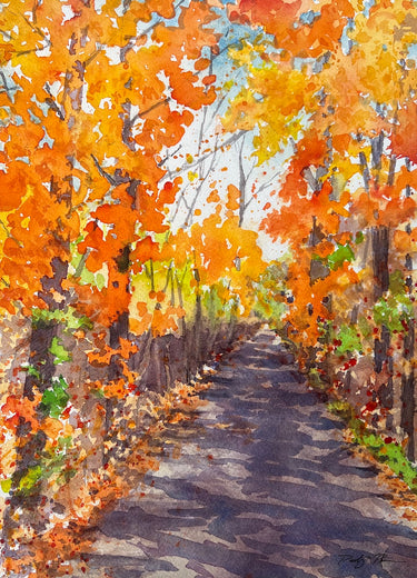 Fall Running by Patty Phan |  Artwork Main Image 