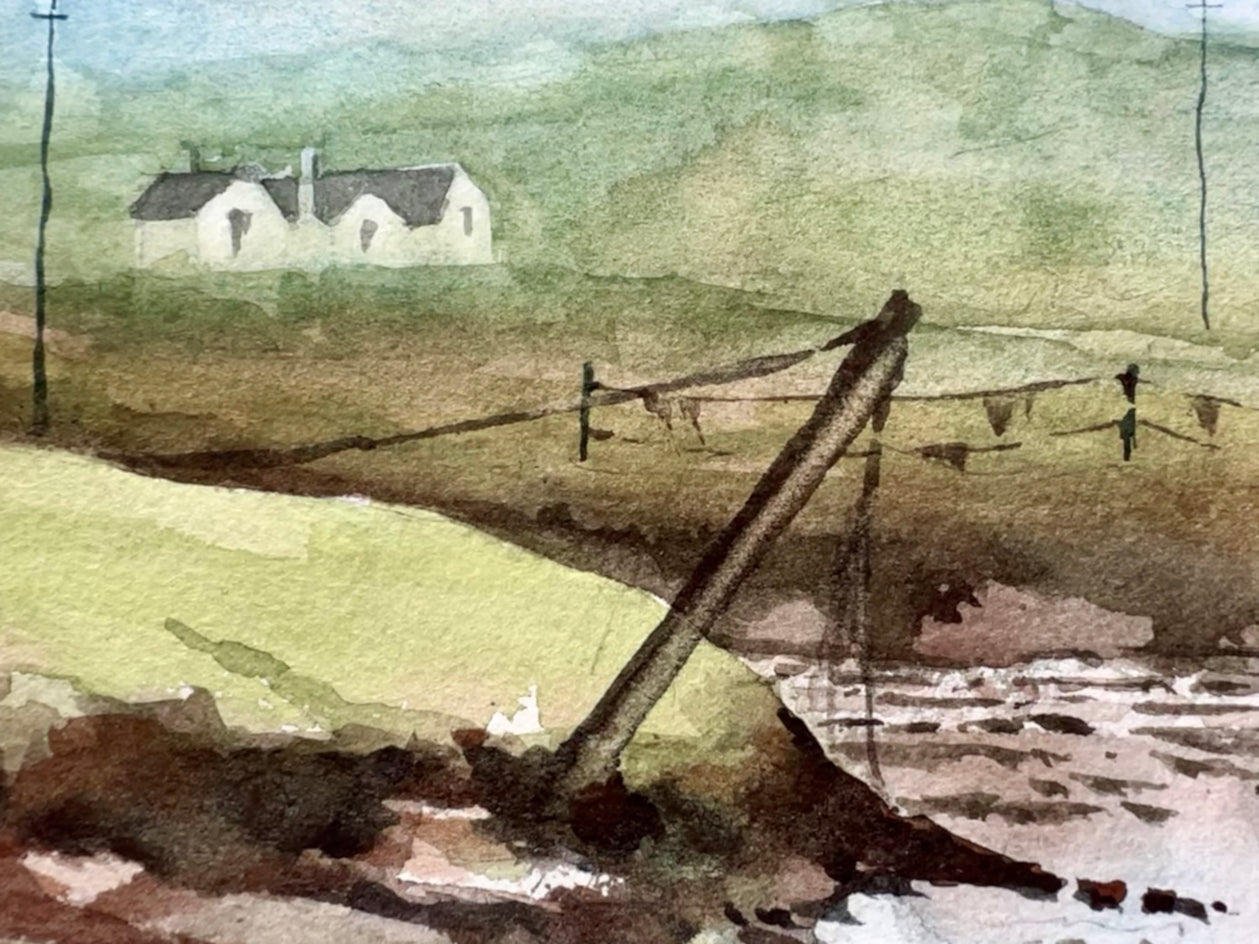 Mud Season by Patty Phan |  Closeup View of Artwork 