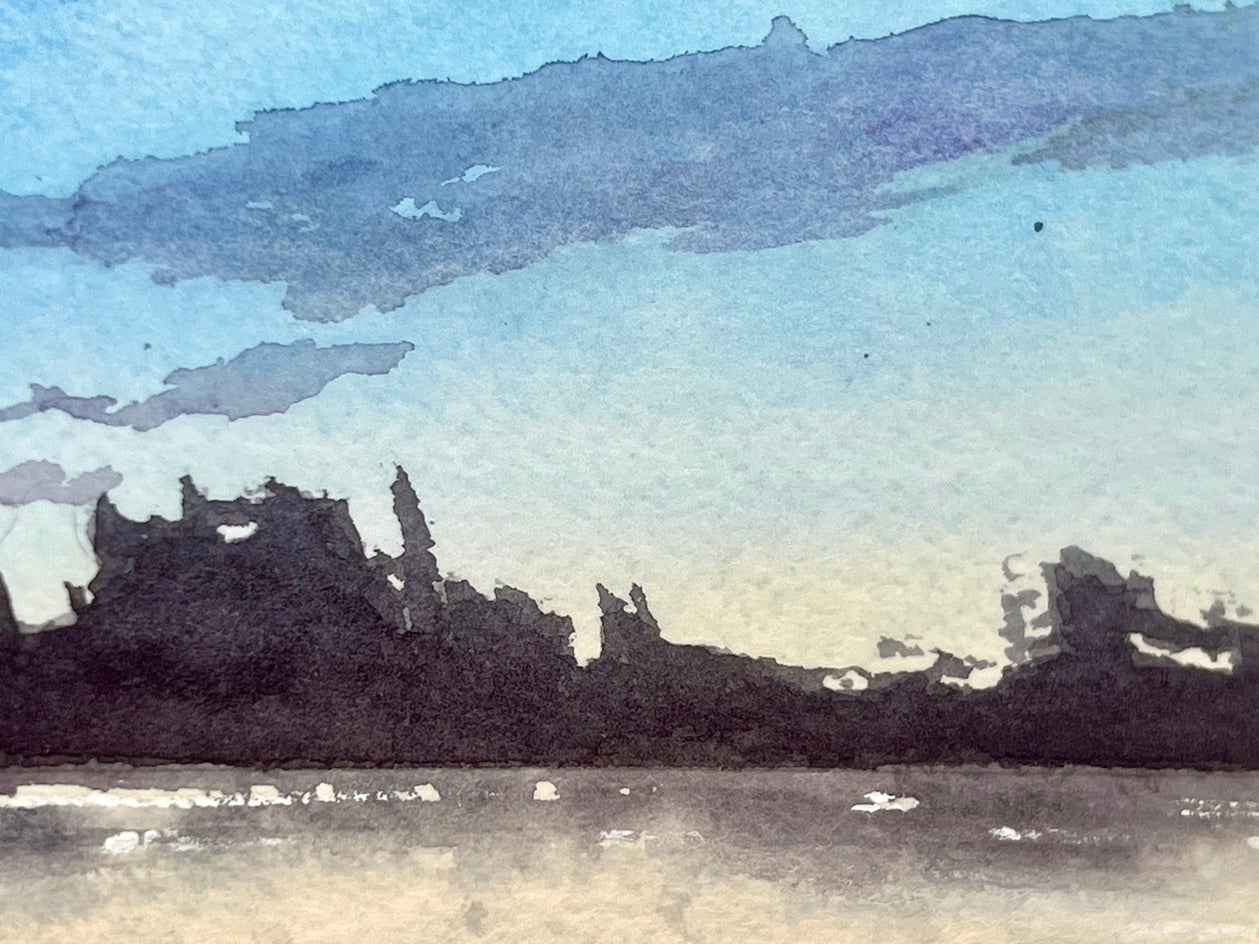 Running with Clouds by Patty Phan |  Closeup View of Artwork 