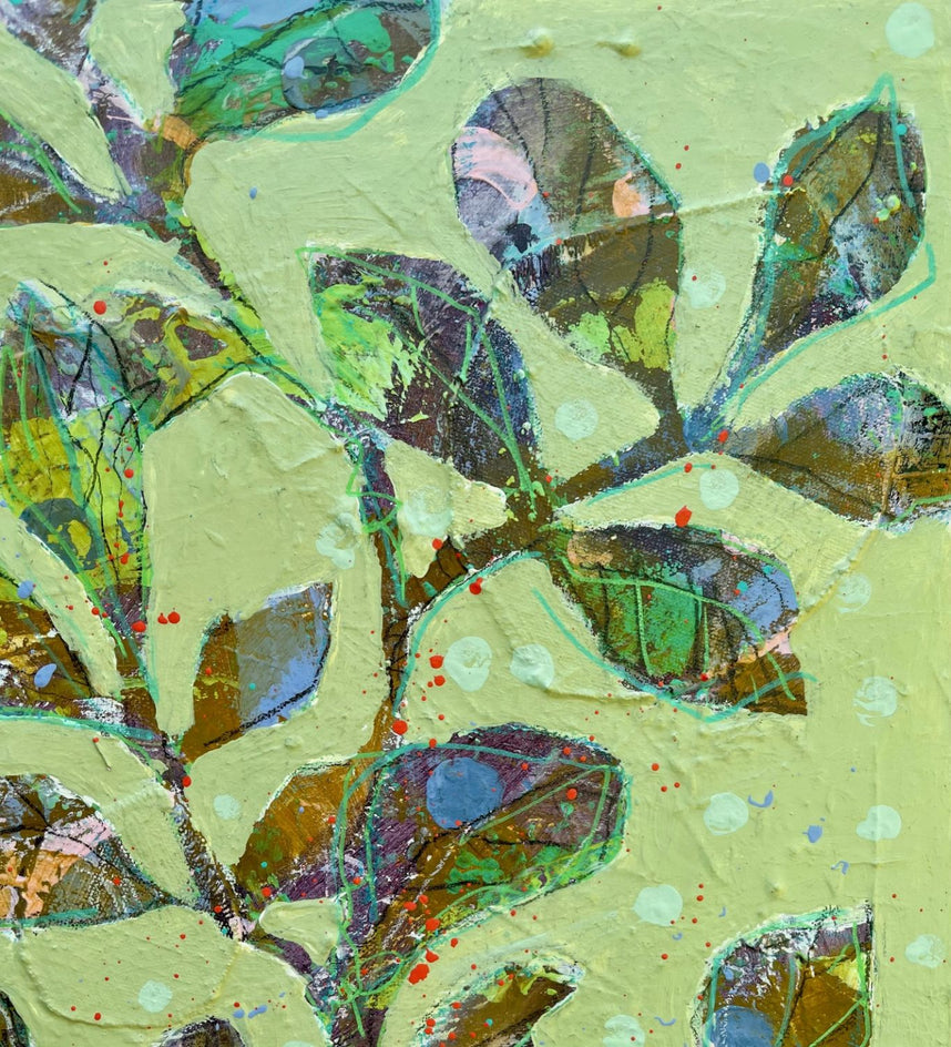 The Window Sill by Peg Belcastro |  Closeup View of Artwork 