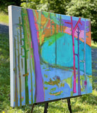 Original art for sale at UGallery.com | Wetlands by Peg Belcastro | $1,375 | acrylic painting | 30' h x 40' w | thumbnail 2