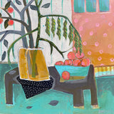 Original art for sale at UGallery.com | You're a Peach #2 by Peg Belcastro | $900 | acrylic painting | 24' h x 24' w | thumbnail 1