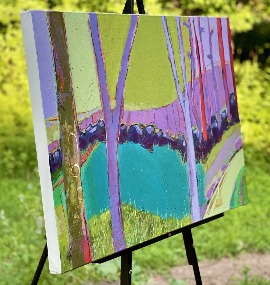 Abiding Endurance by Peg Belcastro |  Side View of Artwork 