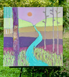 Original art for sale at UGallery.com | Shimmer by Peg Belcastro | $1,075 | mixed media artwork | 30' h x 30' w | thumbnail 3