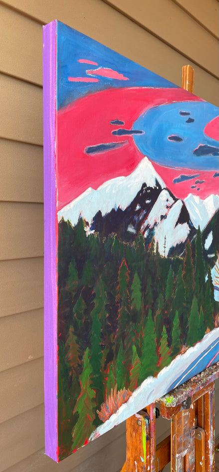 Approach to Berthoud Pass by Phyllis Anderson |  Side View of Artwork 
