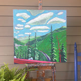 Original art for sale at UGallery.com | On Berthoud Pass No. 11 by Phyllis Anderson | $700 | acrylic painting | 24' h x 24' w | thumbnail 3
