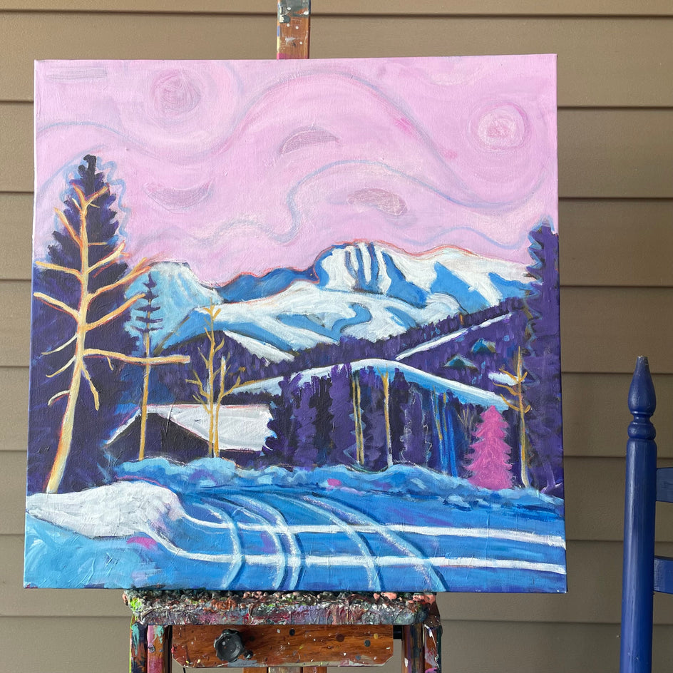Parry Peak Pink by Phyllis Anderson |  Context View of Artwork 