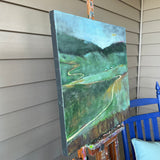 Original art for sale at UGallery.com | Ranch Road Near Cimarron by Phyllis Anderson | $700 | acrylic painting | 24' h x 24' w | thumbnail 2