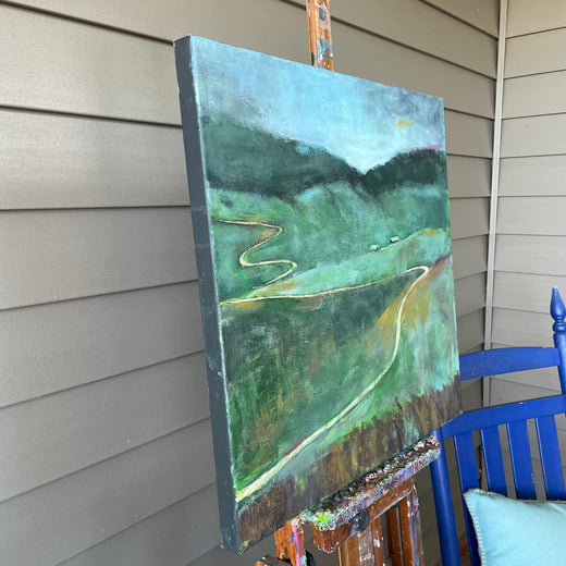 Ranch Road Near Cimarron by Phyllis Anderson |  Side View of Artwork 