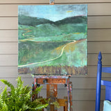 Original art for sale at UGallery.com | Ranch Road Near Cimarron by Phyllis Anderson | $700 | acrylic painting | 24' h x 24' w | thumbnail 3