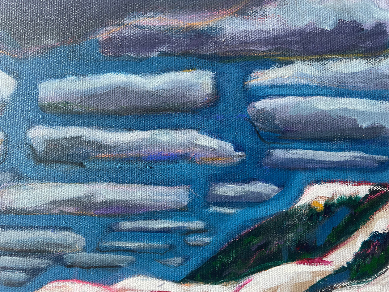 Snowy Mesas, WY by Phyllis Anderson |  Closeup View of Artwork 