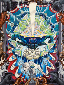 oil painting by Rachel Srinivasan titled 10 of Cups