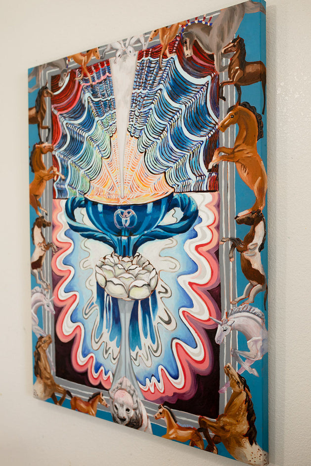 Ace of Cups I by Rachel Srinivasan |  Side View of Artwork 