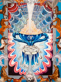 oil painting by Rachel Srinivasan titled Ace of Cups I