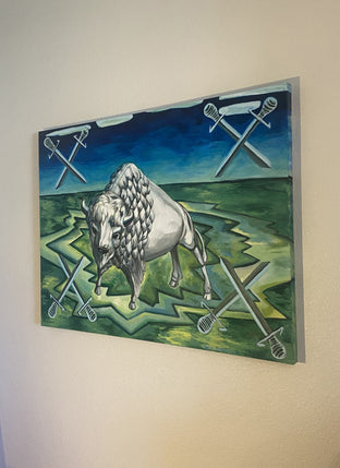 Eight of Swords II by Rachel Srinivasan |  Side View of Artwork 